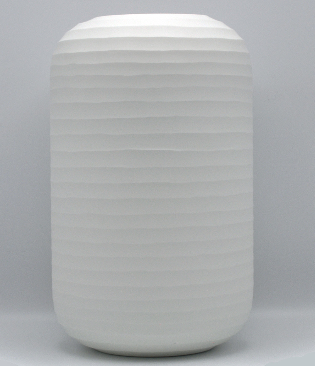 O4HOME + Cylinder vaas, gesneden wit L